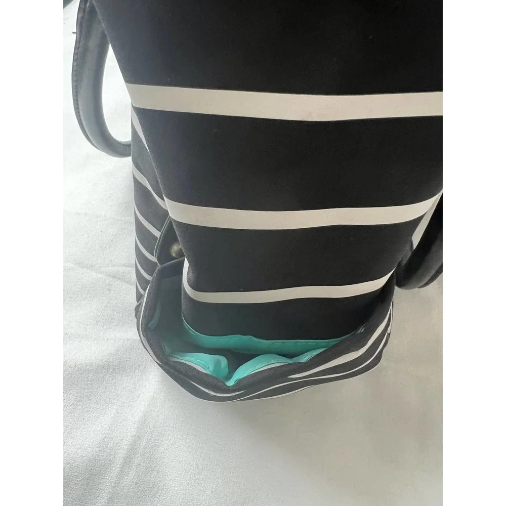 Carter's Black And White Stripe Diaper Bag